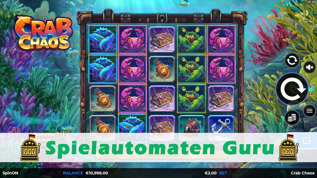 Screenshot der Demo-Version des Spiels Crab Chaos Demo des Spielautomaten Crab Chaos