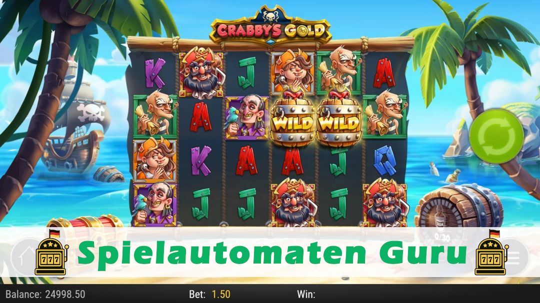 Screenshot der Demo-Version des Spiels Crabbys Gold Demo des Spielautomaten Crabbys Gold