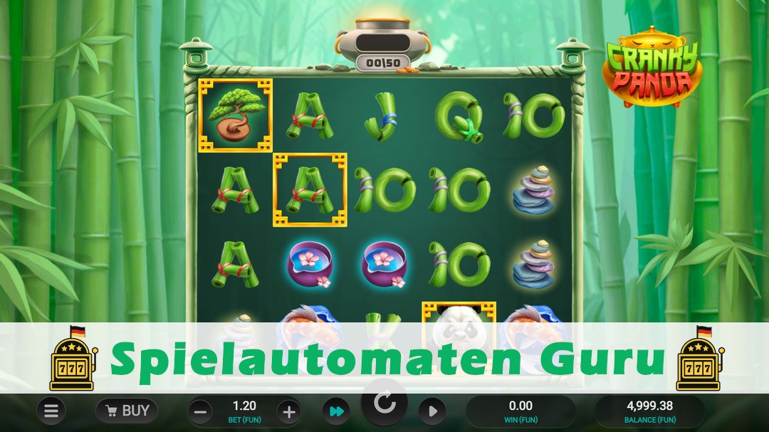 Screenshot der Demo-Version des Spiels Cranky Panda Demo des Spielautomaten Cranky Panda