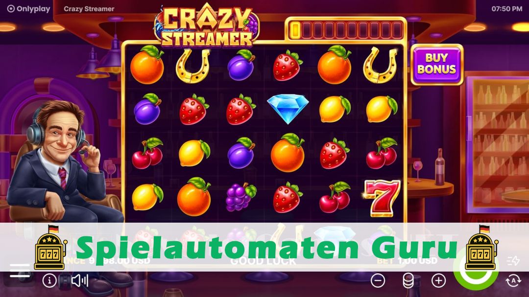Demo des Spielautomaten Crazy Streamer