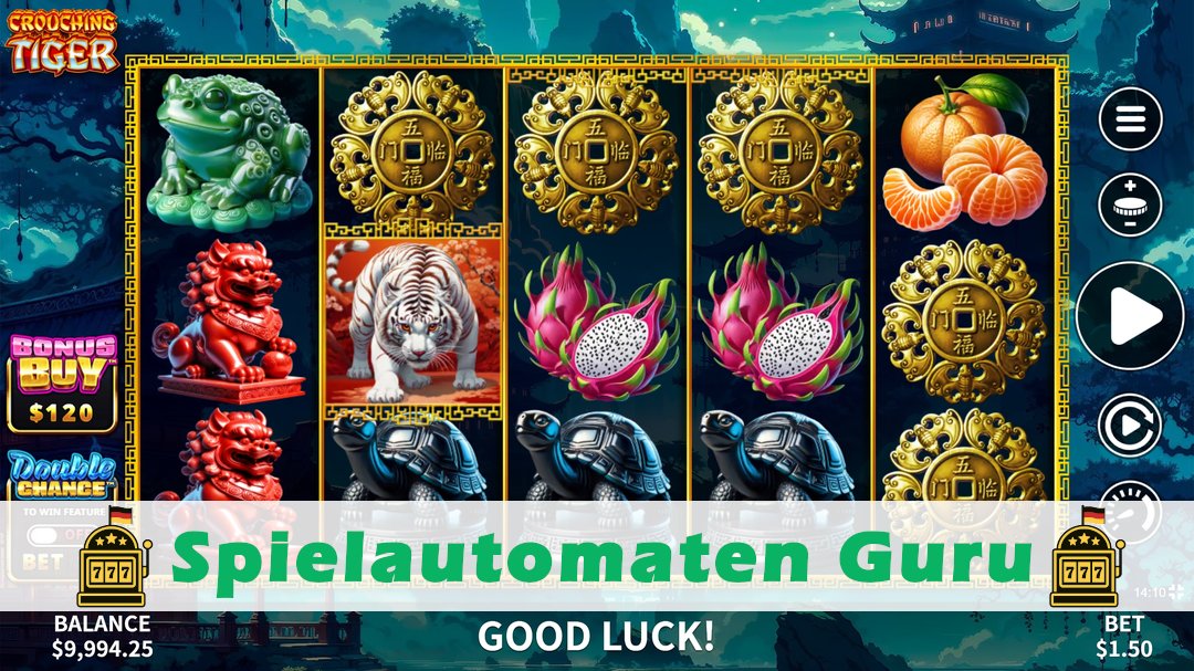 Screenshot der Demo-Version des Spiels Crouching Tiger Demo des Spielautomaten Crouching Tiger