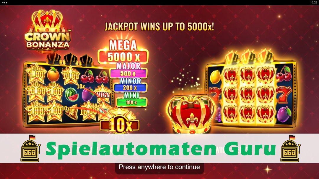 Screenshot der Demo-Version des Spiels Crown Bonanza Demo des Spielautomaten Crown Bonanza
