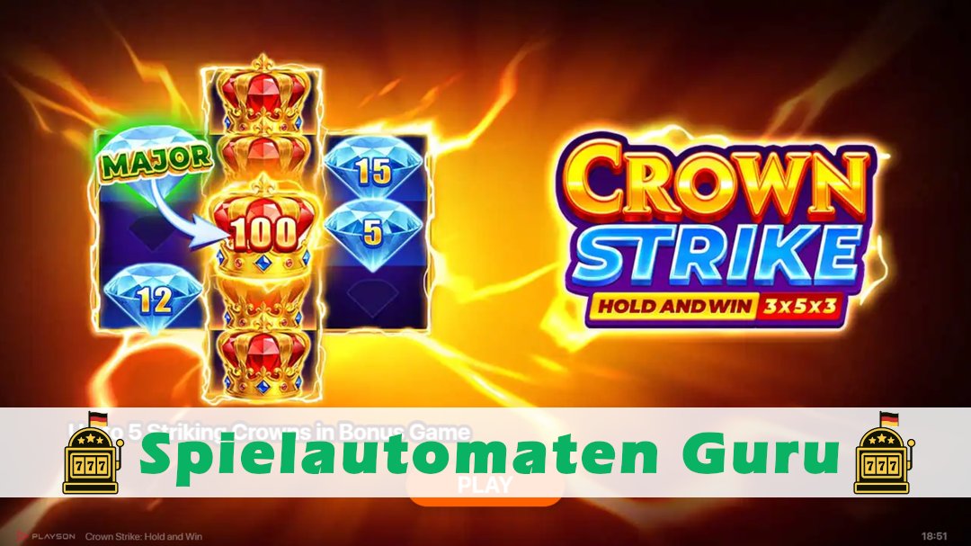Screenshot der Demo-Version des Spiels Crown Strike Hold and Win Demo des Spielautomaten Crown Strike Hold and Win
