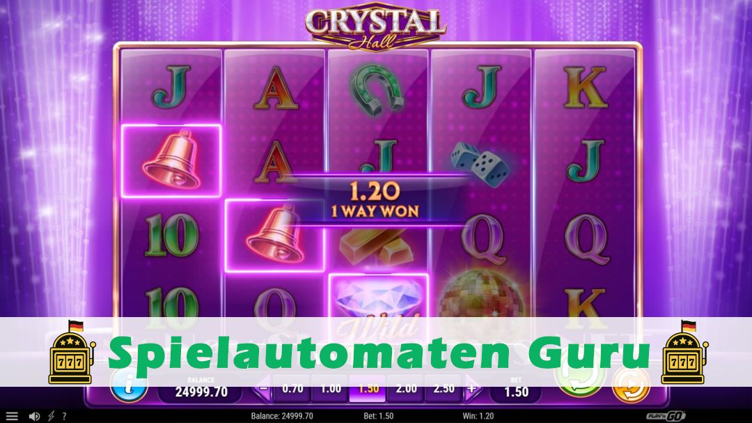 Screenshot der Demo-Version des Spiels Crystal Hall Demo des Spielautomaten Crystal Hall