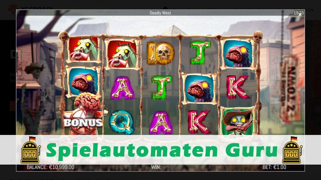 Screenshot der Demo-Version des Spiels Deadly West Demo des Spielautomaten Deadly West