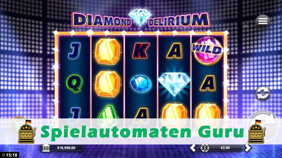 Screenshot der Demo-Version des Spiels Diamond Delirium Demo des Spielautomaten Diamond Delirium