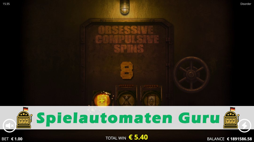Screenshot der Demo-Version des Spiels Disorder Demo des Spielautomaten Disorder