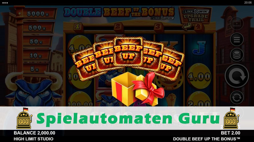 Screenshot der Demo-Version des Spiels Double Beef Up The Bonus Demo des Spielautomaten Double Beef Up The Bonus