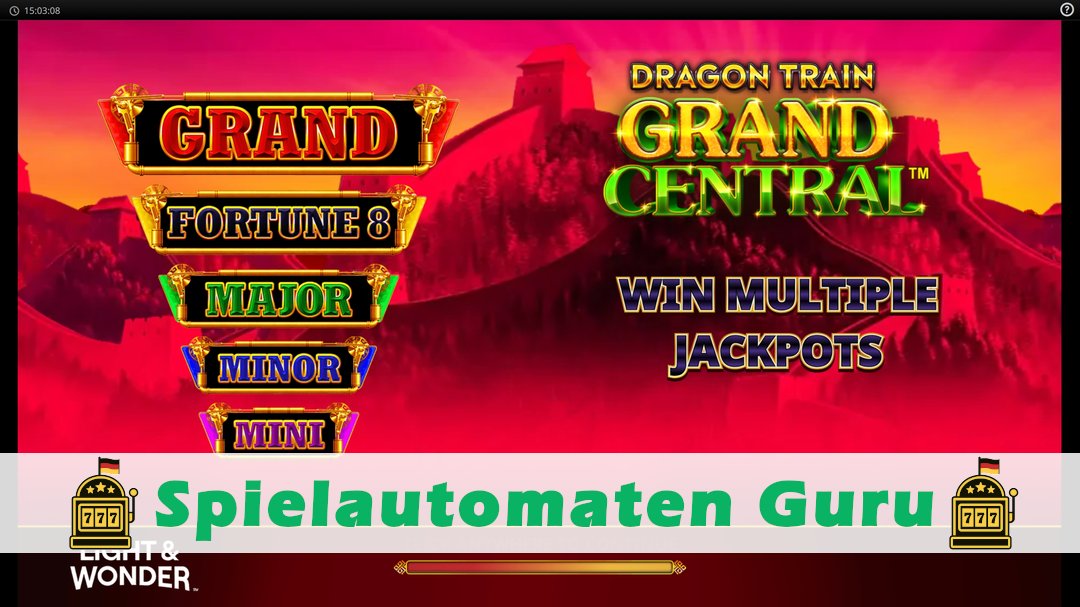 Screenshot der Demo-Version des Spiels Dragon Train Grand Central Demo des Spielautomaten Dragon Train Grand Central