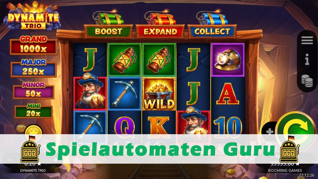 Screenshot der Demo-Version des Spiels Dynamite Trio Demo des Spielautomaten Dynamite Trio