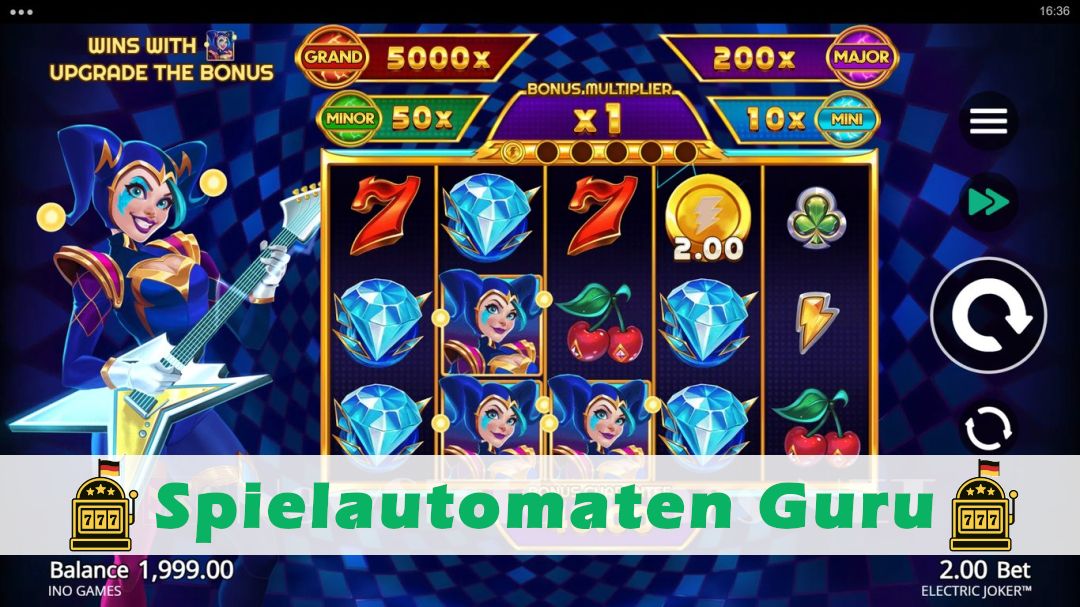 Screenshot der Demo-Version des Spiels Electric Joker Demo des Spielautomaten Electric Joker