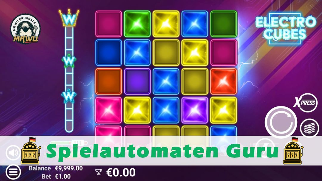 Screenshot der Demo-Version des Spiels Electro Cubes Demo des Spielautomaten Electro Cubes