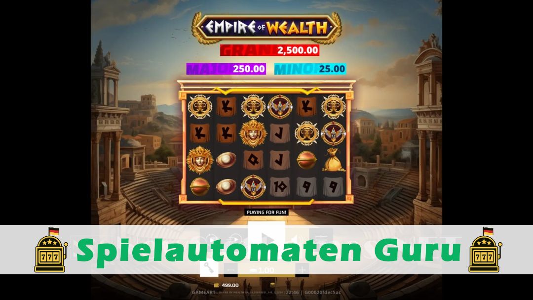 Screenshot der Demo-Version des Spiels Empire of Wealth Demo des Spielautomaten Empire of Wealth