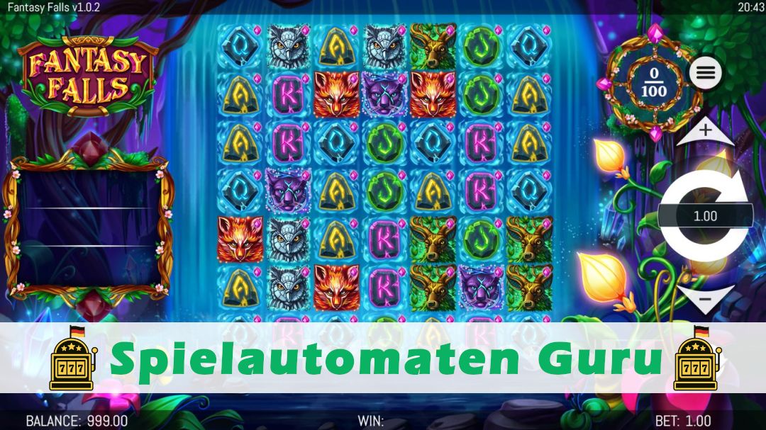 Screenshot der Demo-Version des Spiels Fantasy Falls Demo des Spielautomaten Fantasy Falls