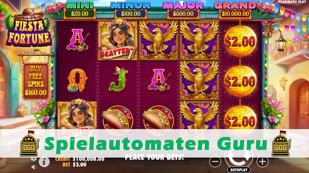 Screenshot der Demo-Version des Spiels Fiesta Fortune Demo des Spielautomaten Fiesta Fortune
