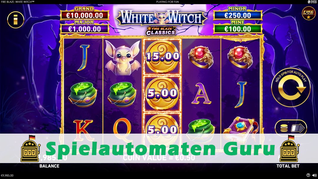 Screenshot der Demo-Version des Spiels Fire Blaze White Witch Demo des Spielautomaten Fire Blaze White Witch
