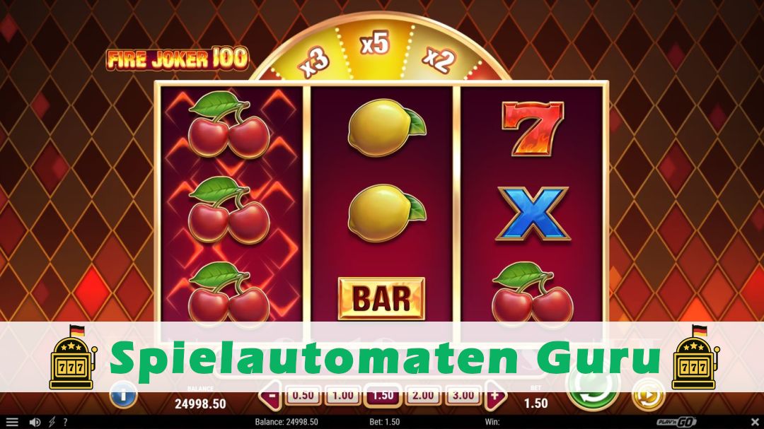 Screenshot der Demo-Version des Spiels Fire Joker 100 Demo des Spielautomaten Fire Joker 100