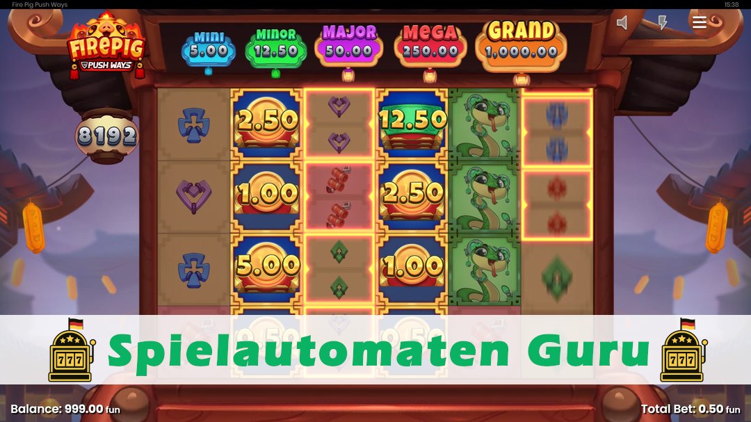 Demo des Spielautomaten Fire Pig Push Ways