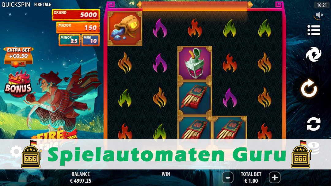 Screenshot der Demo-Version des Spiels Fire Tale Demo des Spielautomaten Fire Tale