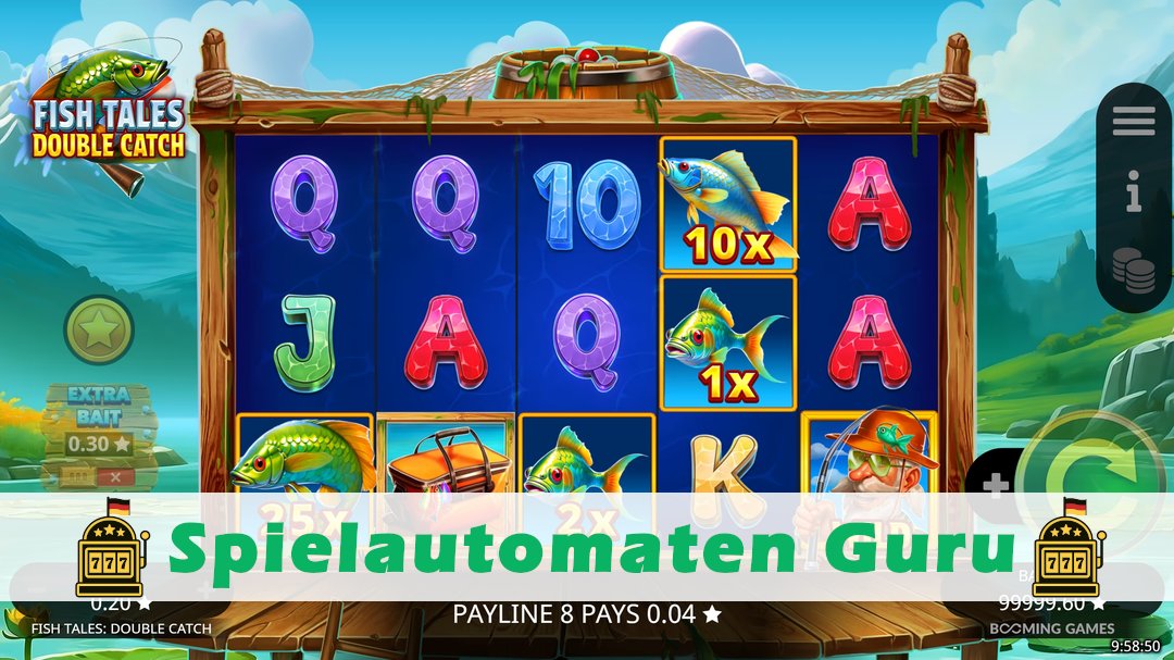 Screenshot der Demo-Version des Spiels Fish Tales Double Catch Demo des Spielautomaten Fish Tales Double Catch