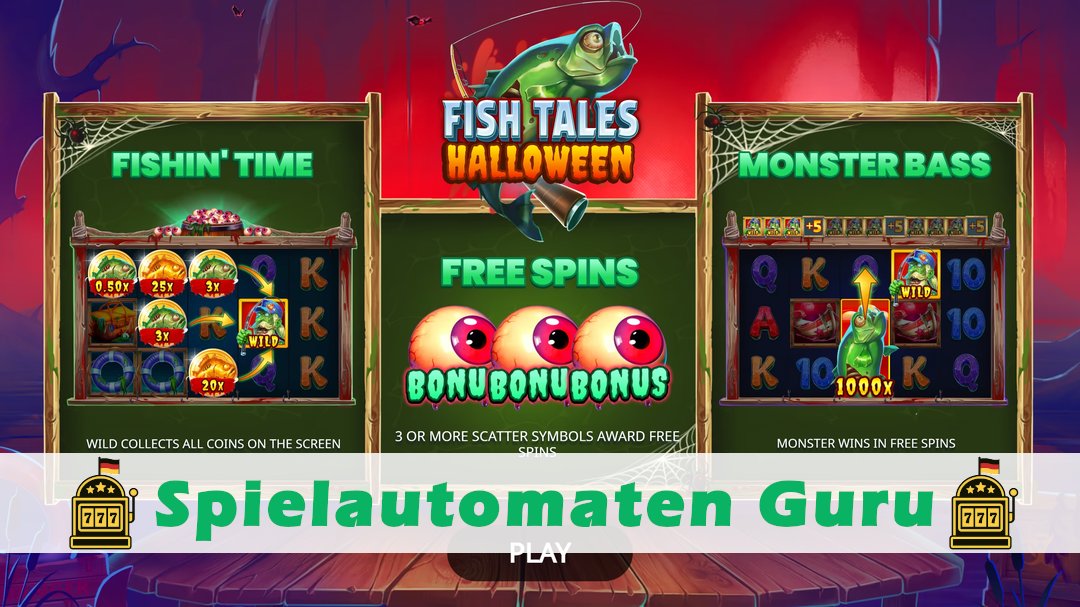 Screenshot der Demo-Version des Spiels Fish Tales Halloween Demo des Spielautomaten Fish Tales Halloween