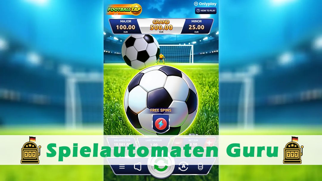 Screenshot der Demo-Version des Spiels Football Tap Demo des Spielautomaten Football Tap