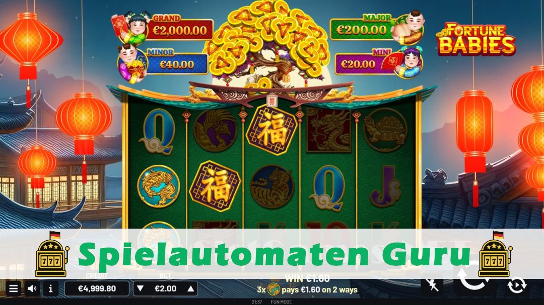 Screenshot der Demo-Version des Spiels Fortune Babies Demo des Spielautomaten Fortune Babies