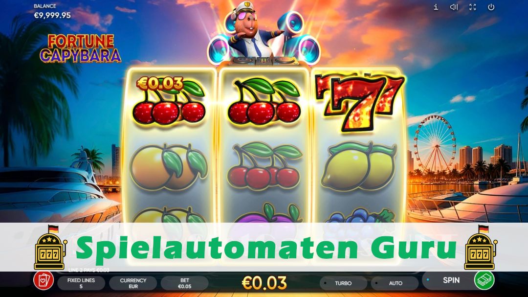 Screenshot der Demo-Version des Spiels Fortune Capybara Demo des Spielautomaten Fortune Capybara