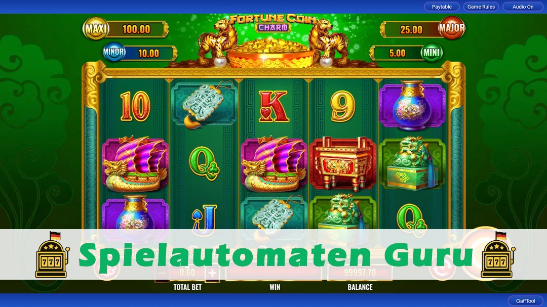 Screenshot der Demo-Version des Spiels Fortune Coin Charm Demo des Spielautomaten Fortune Coin Charm