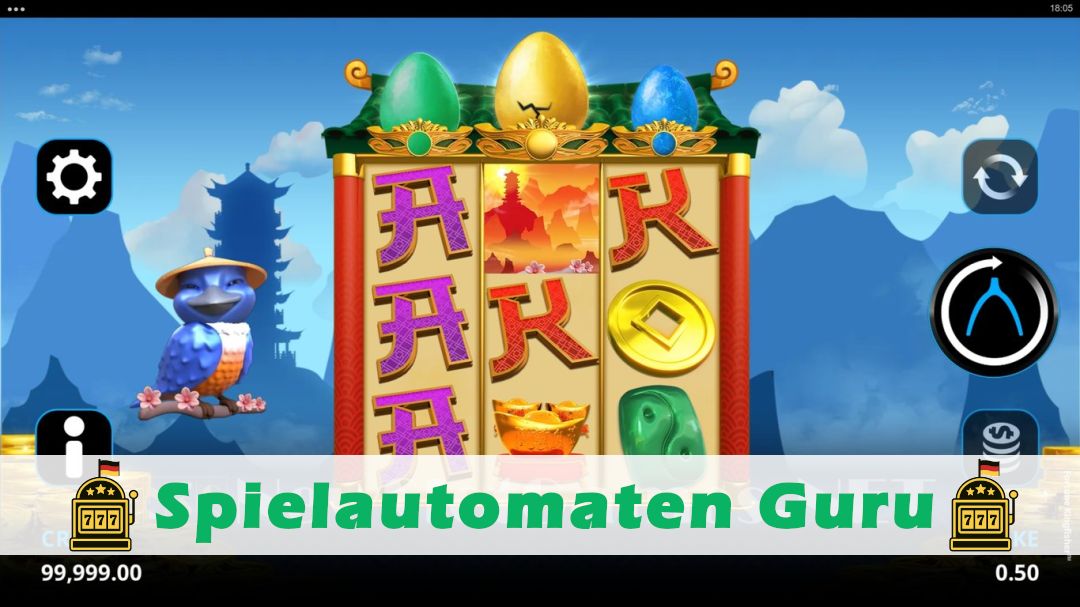 Screenshot der Demo-Version des Spiels Fortune Kingfisher Demo des Spielautomaten Fortune Kingfisher