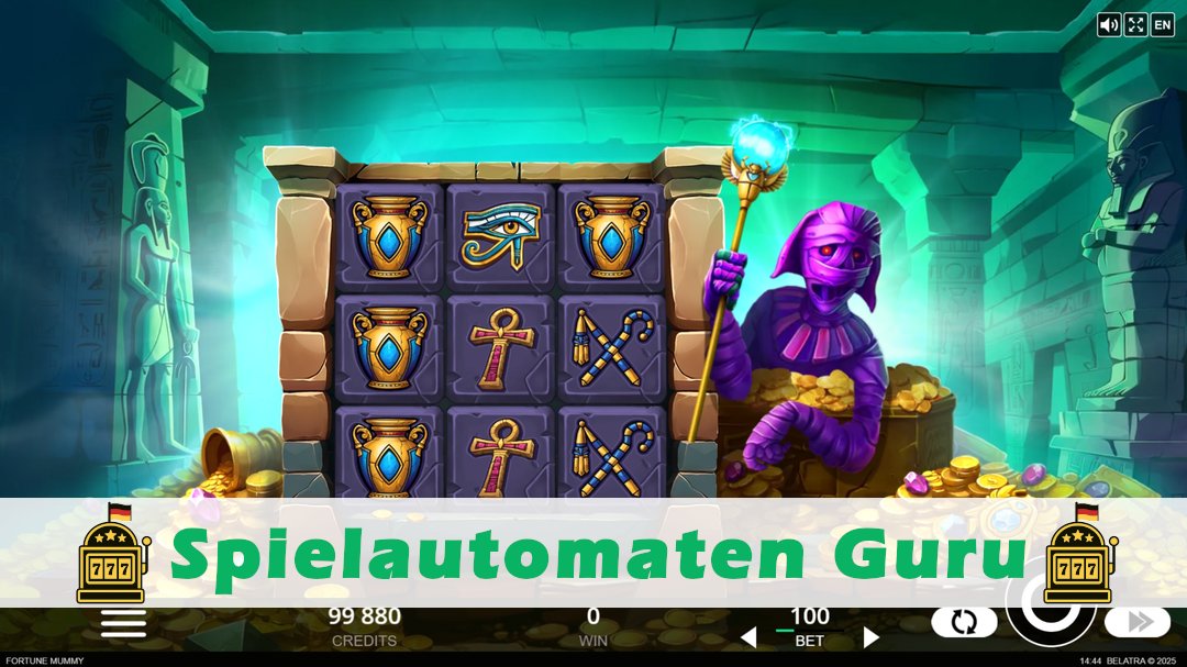 Screenshot der Demo-Version des Spiels Fortune Mummy Demo des Spielautomaten Fortune Mummy