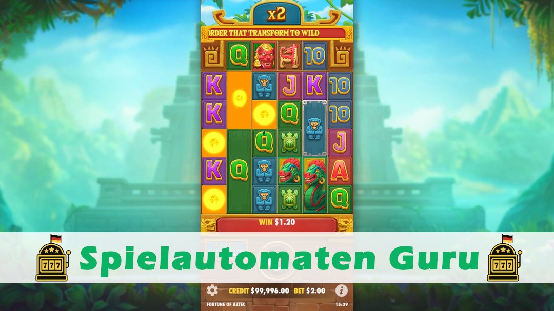 Screenshot der Demo-Version des Spiels Fortune of Aztec Demo des Spielautomaten Fortune of Aztec