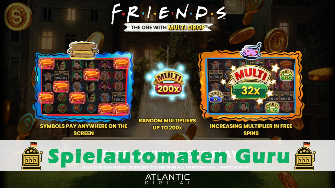 Screenshot der Demo-Version des Spiels Friends The One With Multidrop Demo des Spielautomaten Friends The One With Multidrop