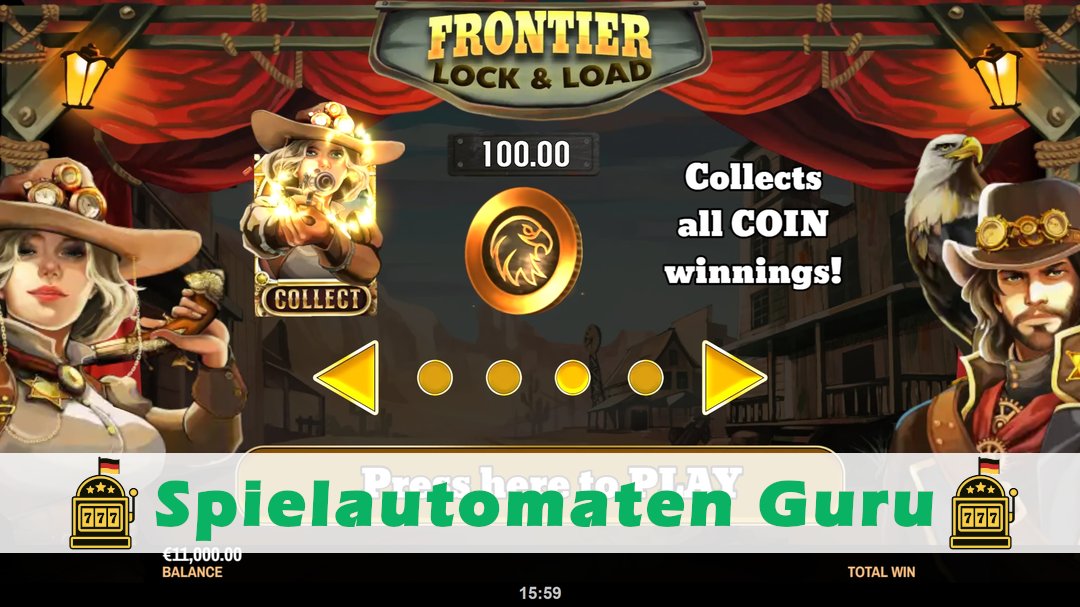 Demo des Spielautomaten Frontier Lock & Load