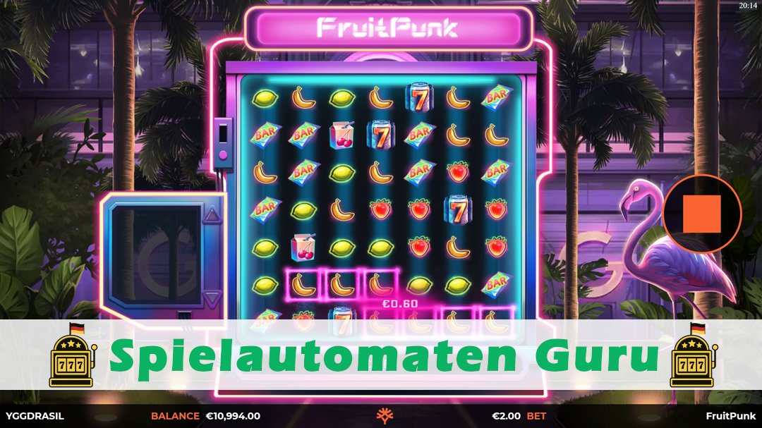 Screenshot der Demo-Version des Spiels FruitPunk Demo des Spielautomaten FruitPunk