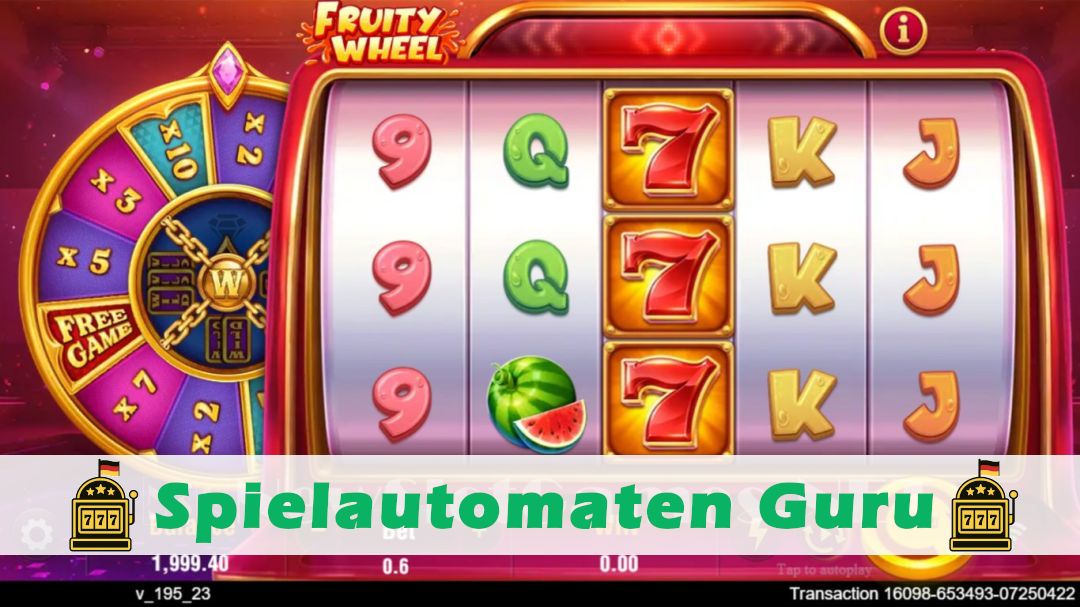 Screenshot der Demo-Version des Spiels Fruity Wheel Demo des Spielautomaten Fruity Wheel