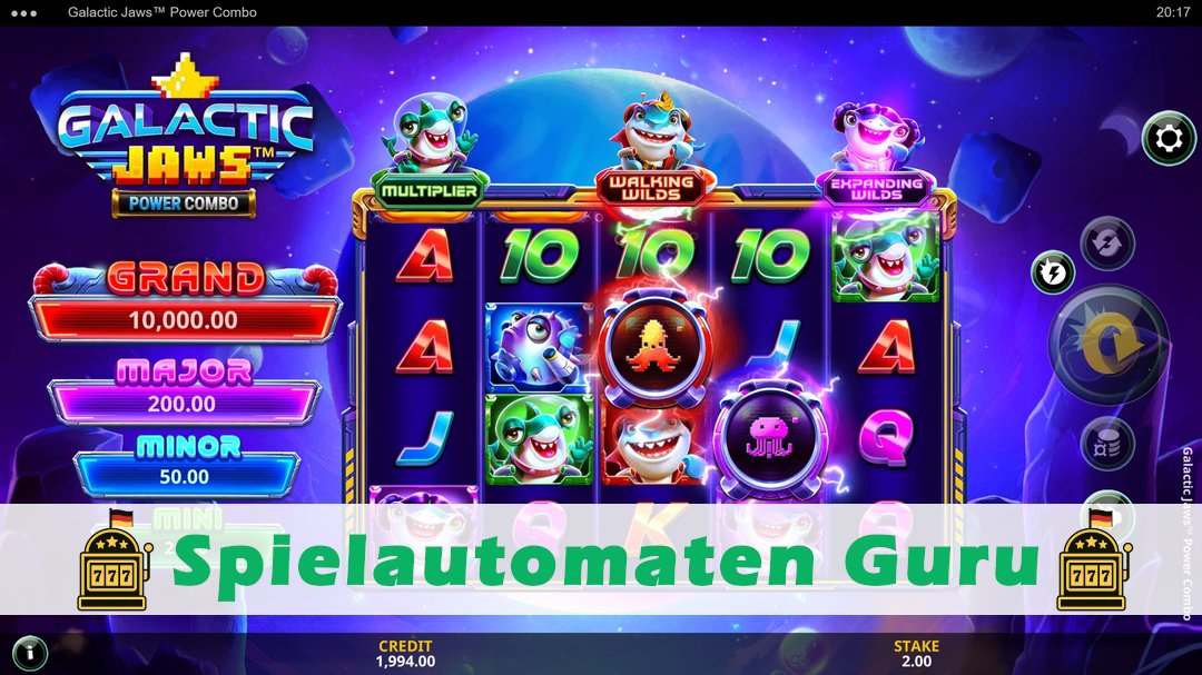 Demo des Spielautomaten Galactic Jaws Power Combo