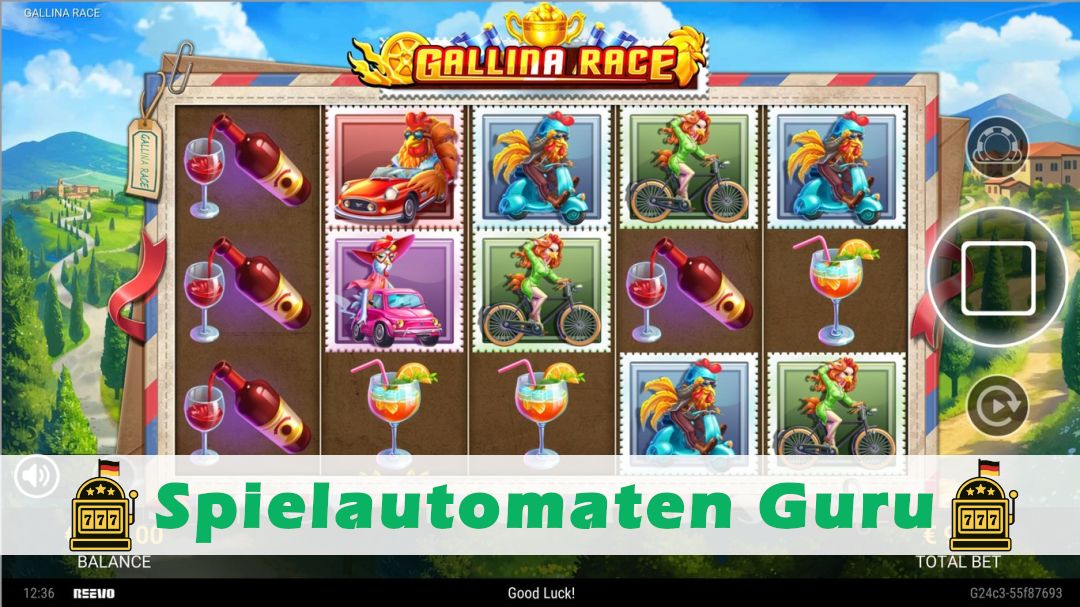 Screenshot der Demo-Version des Spiels Gallina Race Demo des Spielautomaten Gallina Race