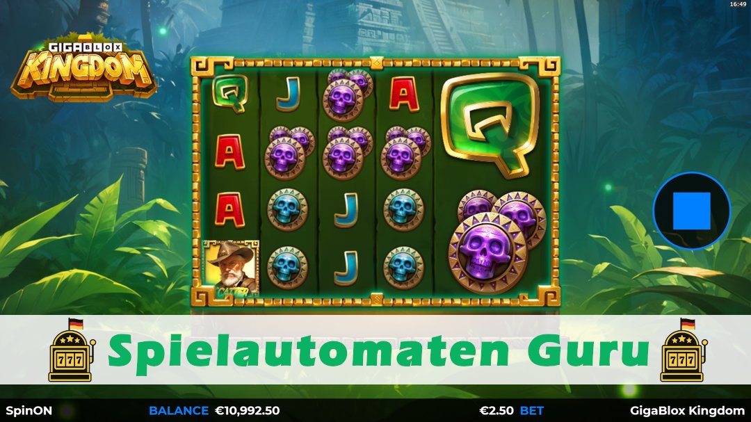 Screenshot der Demo-Version des Spiels GigaBlox Kingdom Demo des Spielautomaten GigaBlox Kingdom