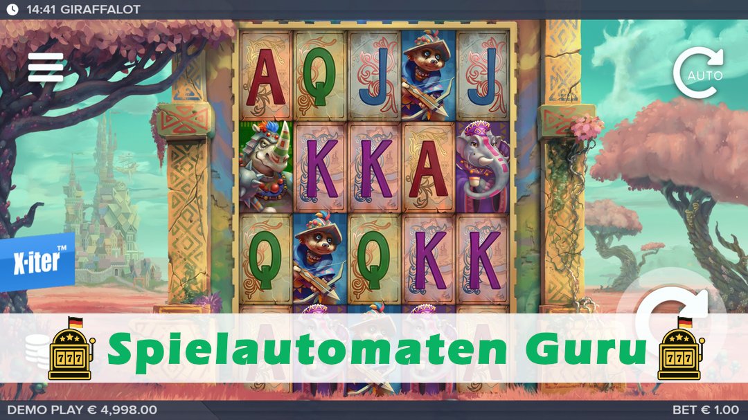 Screenshot der Demo-Version des Spiels Giraffalot Demo des Spielautomaten Giraffalot