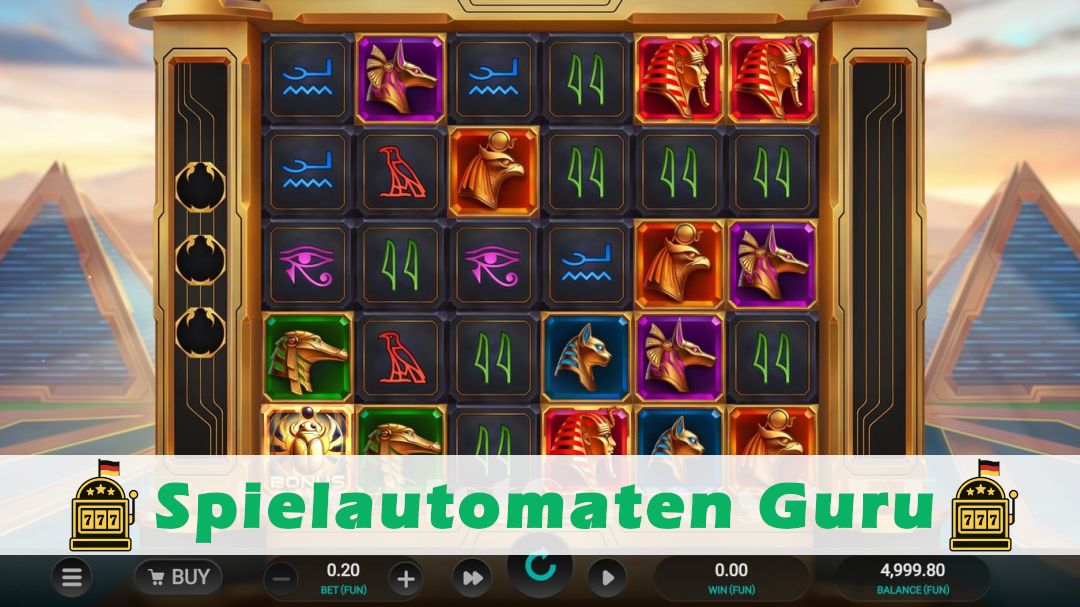 Screenshot der Demo-Version des Spiels Glyph of Gods Demo des Spielautomaten Glyph of Gods