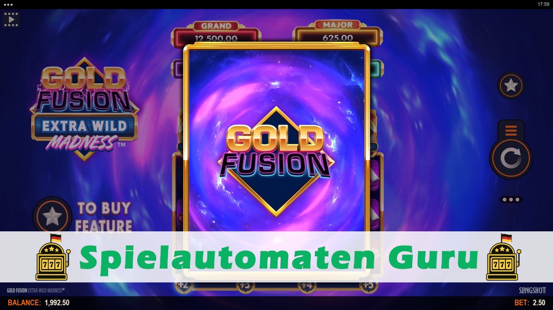 Screenshot der Demo-Version des Spiels Gold Fusion Extra Wild Madness Demo des Spielautomaten Gold Fusion Extra Wild Madness