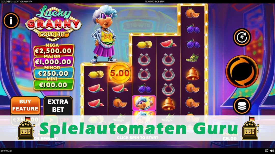 Screenshot der Demo-Version des Spiels Gold Hit Lucky Granny Demo des Spielautomaten Gold Hit Lucky Granny