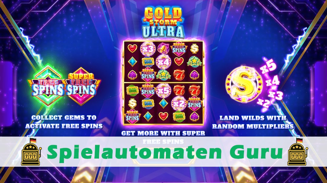 Screenshot der Demo-Version des Spiels Gold Storm Ultra Demo des Spielautomaten Gold Storm Ultra