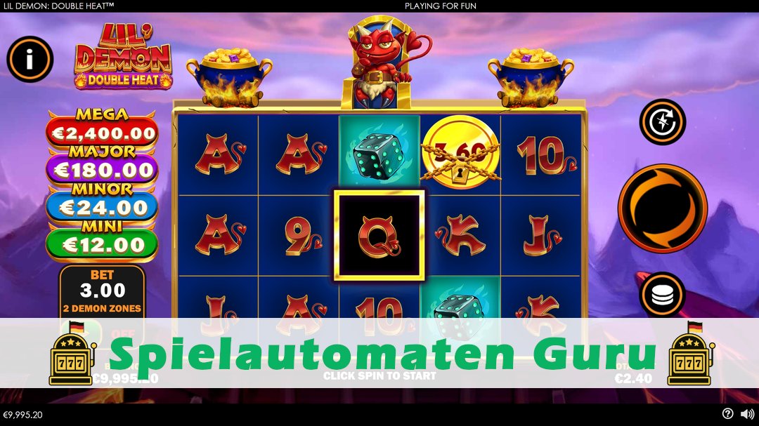 Screenshot der Demo-Version des Spiels Gold Trio Lil Demon Demo des Spielautomaten Gold Trio Lil Demon