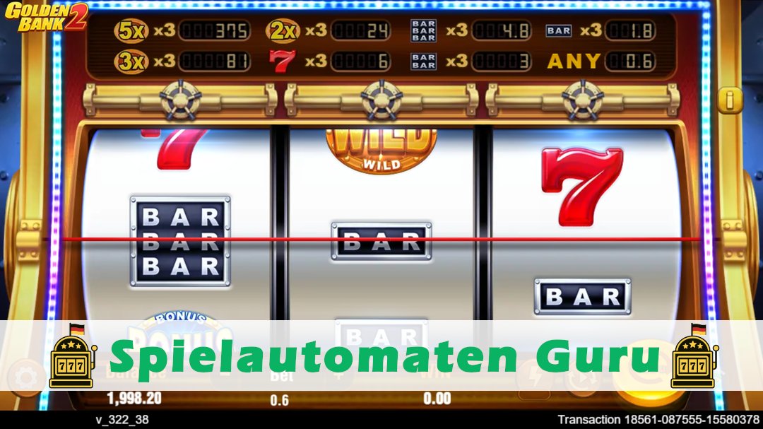 Screenshot der Demo-Version des Spiels Golden Bank 2 Demo des Spielautomaten Golden Bank 2