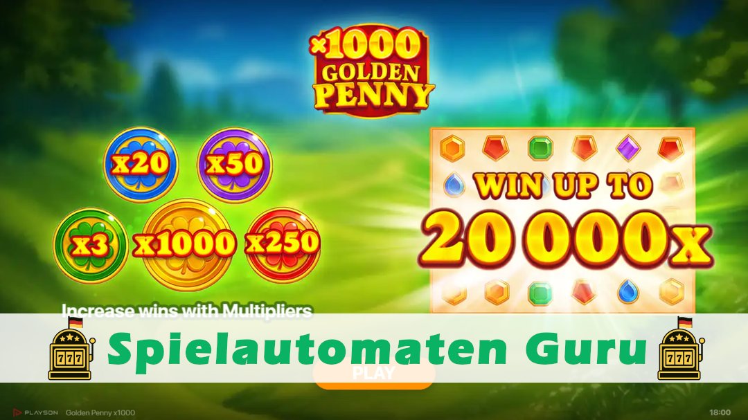 Screenshot der Demo-Version des Spiels Golden Penny x1000 Demo des Spielautomaten Golden Penny x1000