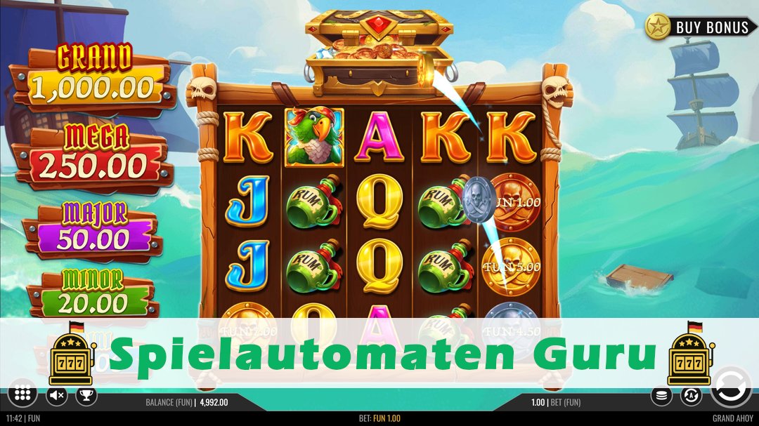 Screenshot der Demo-Version des Spiels Grand Ahoy Demo des Spielautomaten Grand Ahoy