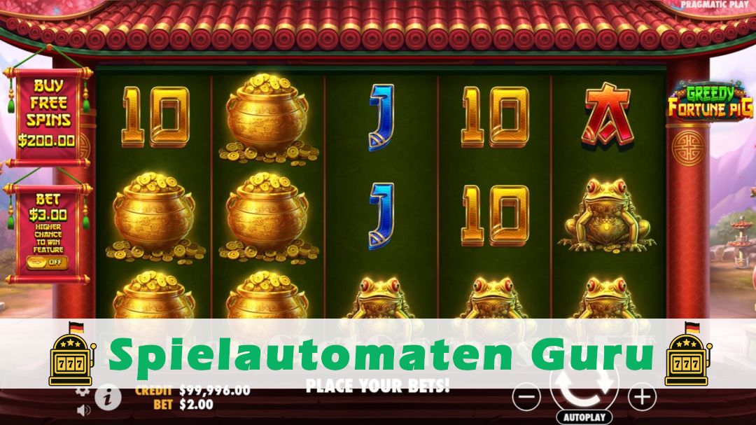 Screenshot der Demo-Version des Spiels Greedy Fortune Pig Demo des Spielautomaten Greedy Fortune Pig