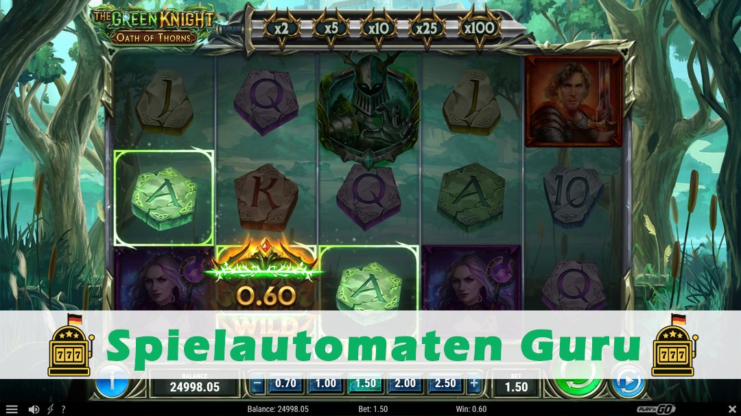 Screenshot der Demo-Version des Spiels The Green Knight Oath of Thorns Demo des Spielautomaten The Green Knight Oath of Thorns